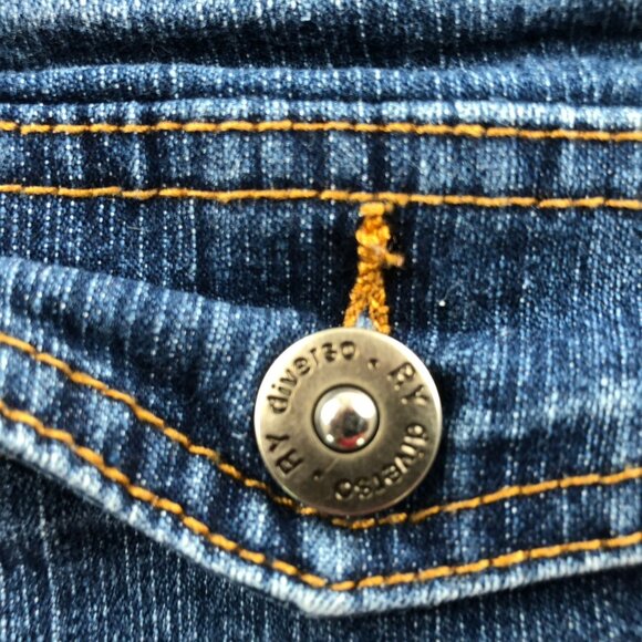 RY Diverso Womens Jeans Size 10 Straight Classic Denim Embroidered Butterfly - Picture 10 of 14